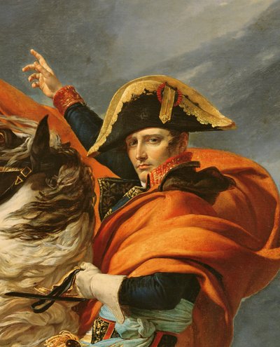 Napoleon Crossing the Alps on 20th May 1800 (detail) by Jacques Louis David